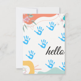Cartes de remerciement à garland de feuilles aquar