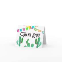 Cartes de remerciement à thème Fiesta