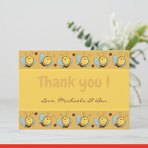 Cartes de remerciement abeille, Jolie abeille à la