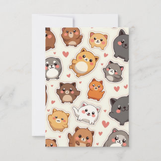 Cartes de remerciement Amour de chiot