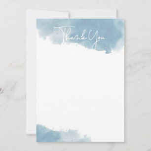 Cartes de remerciement aquarelle bleu ciel