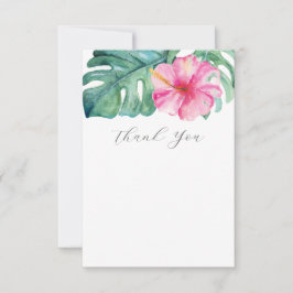 Cartes de remerciement Aquarelle botanique tropica