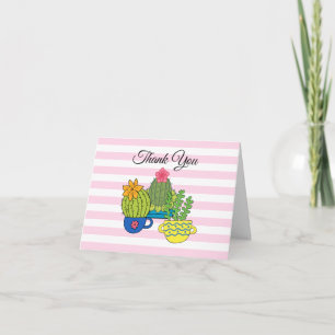Cartes de remerciement avec succulentes en pot