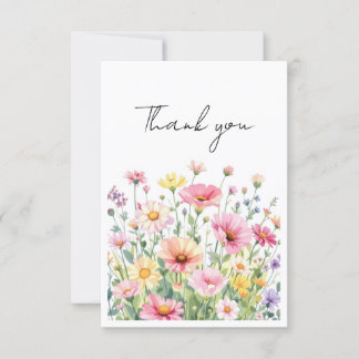 Cartes de remerciement Baby in Bloom Fleur sauvage