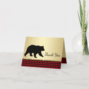 Cartes de remerciement Bear Lumberjack Bear