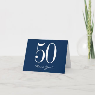 Cartes de remerciement bleu marine - bleu moderne 