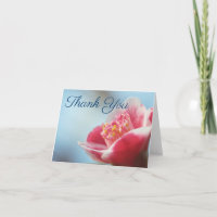 Cartes de remerciement Camélia Fleur Rose