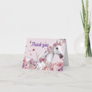 Cartes de remerciement Cheval avec Jolies Poneys e