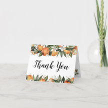 Cartes de remerciement Citrus Mariage Citrus