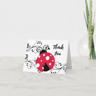 Cartes de remerciement Coccinelle Mignonne