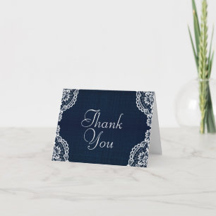 Cartes de remerciement Country Lace & Denim