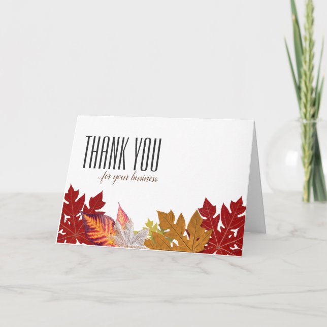 Cartes de remerciement d'automne - Clients profess (Devant)