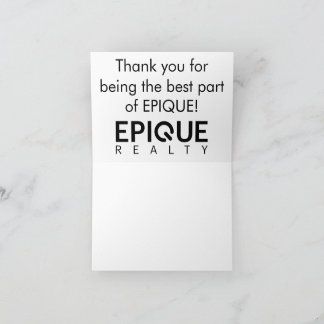 Cartes de remerciement de EPIQUE Realty