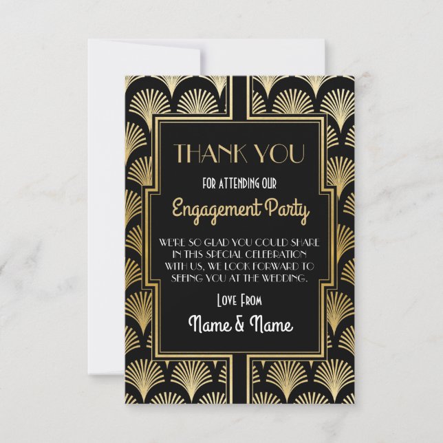 Cartes de remerciement de fiançailles de mariage a (Devant)