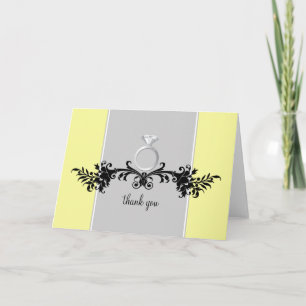Cartes de remerciement de la douche fiançailles {J