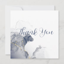 Cartes de remerciement de mariage à encre minuit e
