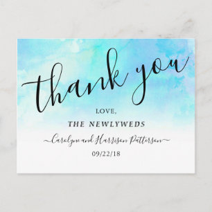 Cartes de remerciement de mariage à l'aquarelle Om