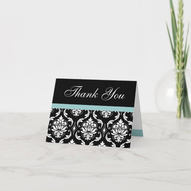 Cartes de remerciement de mariage à monogramme en  (Devant)