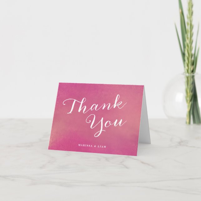 Cartes de remerciement de mariage Amour Pur / Rose (Devant)