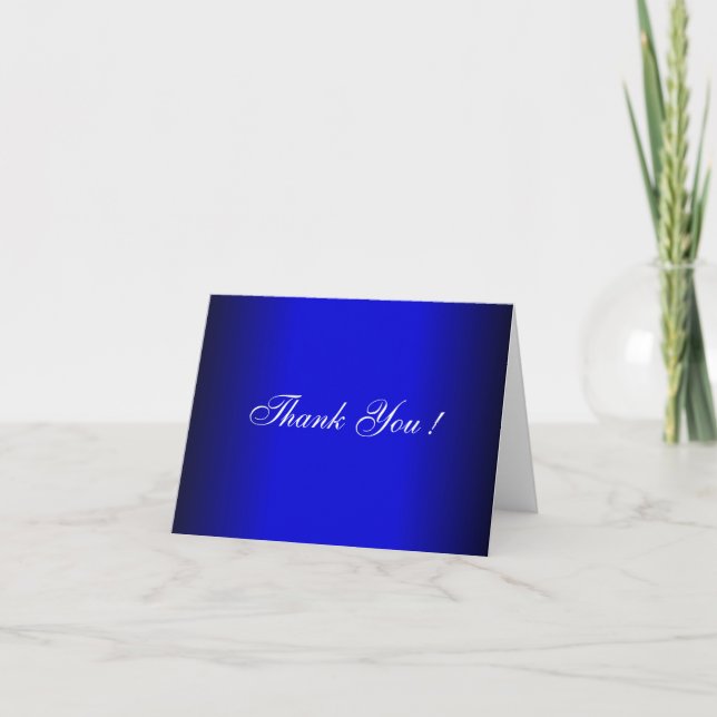 Cartes de remerciement de mariage bleu et noir vie (Devant)