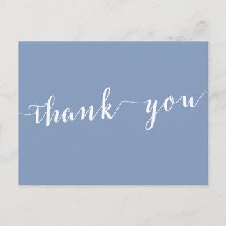 Cartes de remerciement de mariage bleu poussiéreux
