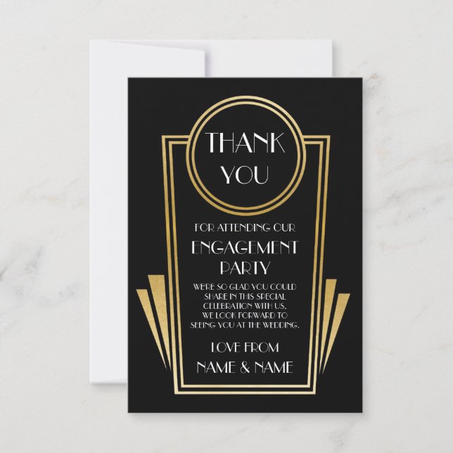 Cartes de remerciement de mariage de fiançailles A (Devant)