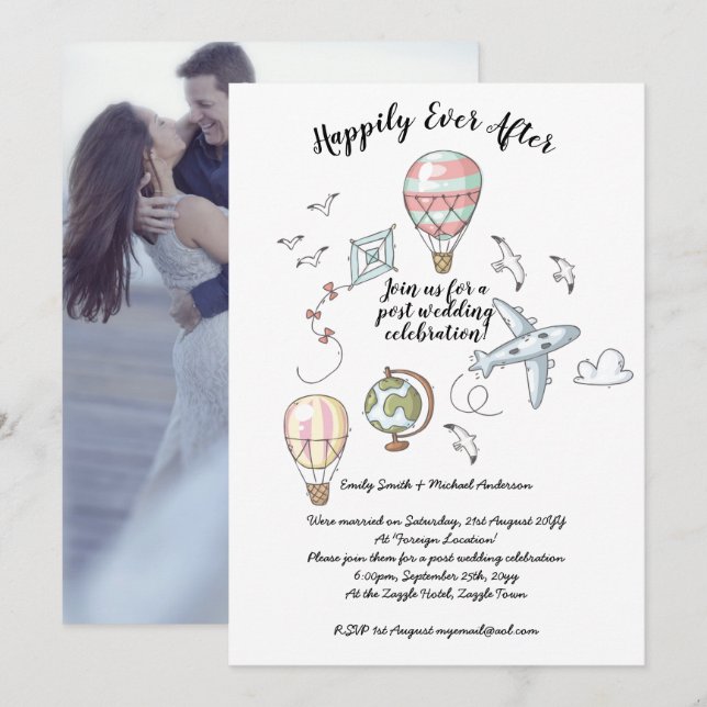 Cartes de Remerciement de Mariage - Heureux à tout (Devant / Derrière)