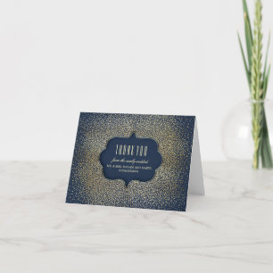 Cartes de remerciement de mariage Navy Confetti Vi