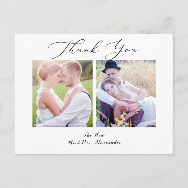 Cartes de remerciement de mariage PixDezines/Luxe  (Devant)