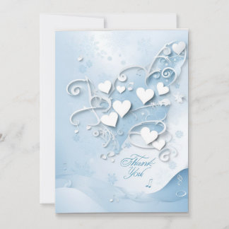 Cartes de remerciement de mariage Winter Wonderlan