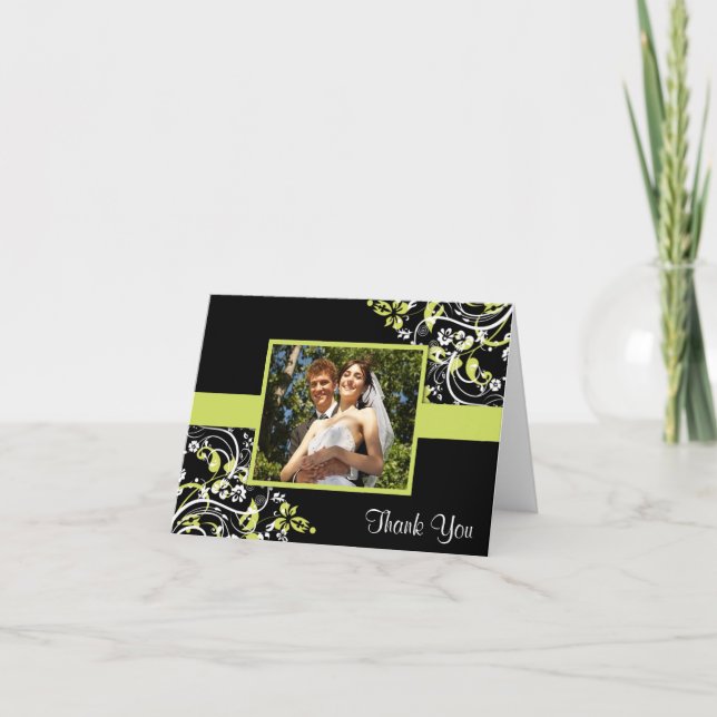 Cartes de remerciement de photo de mariage (Devant)