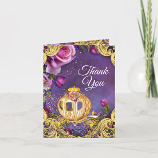 Cartes de remerciement de princesse de conte de fé