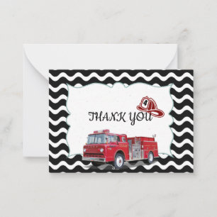 Cartes de remerciement des pompiers