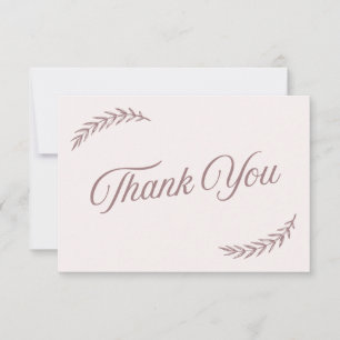 Cartes de remerciement élégantes et boho rose pour