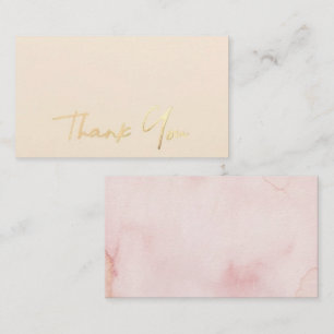 Cartes de remerciement en paillettes de rose gold
