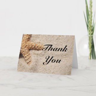 Cartes de remerciement étoile de mer pour mariage 