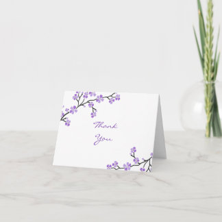 Cartes de remerciement Fleur de cerisier pourpre