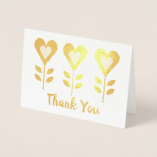 Cartes de remerciement Fleur en forme de cœur en a