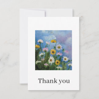 Cartes de remerciement fleurs des champs