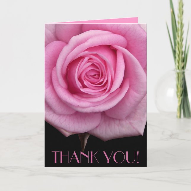 Cartes de remerciement Fleurs roses Carte de voeux (Devant)