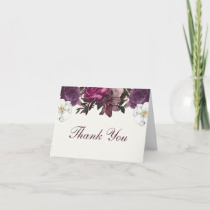 Cartes de Remerciement Florale Violet