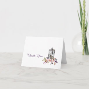 Cartes de remerciement florales aquarelles Lantern