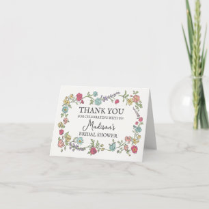 Cartes de remerciement florales lumineuses pour un