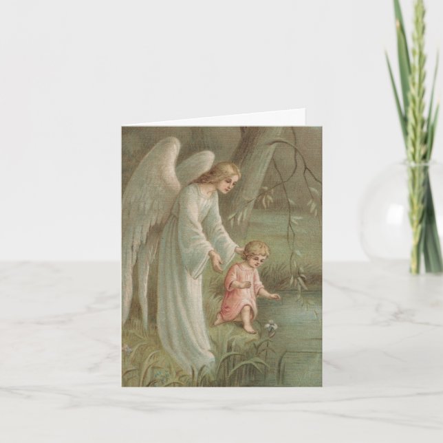 Cartes de remerciement funéraire | Ange du Ciel 01 (Devant)