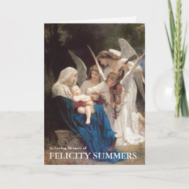 Cartes de remerciement funéraire | Chanson des ang