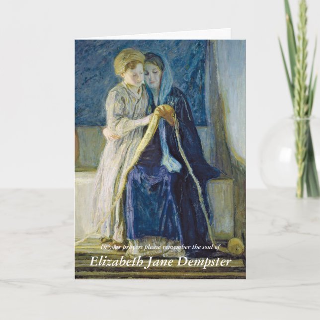 Cartes de remerciement funéraire | Christ et sa mè (Devant)