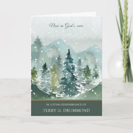 Cartes de remerciement funéraire | Forêt d'épinett