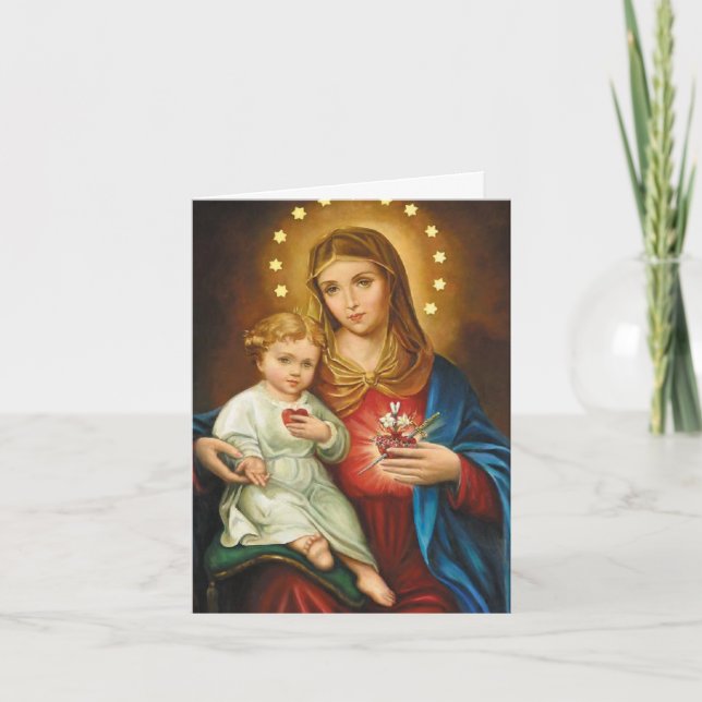 Cartes de remerciement funéraire | Immaculé Coeur  (Devant)