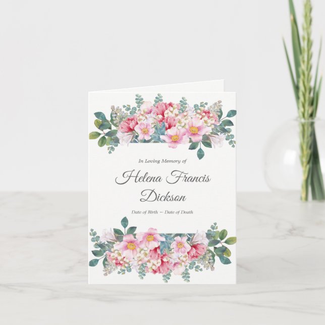 Cartes de remerciement funéraire | Jardin parfumé  (Devant)