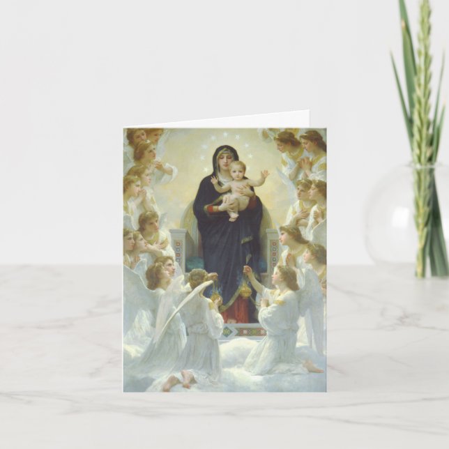 Cartes de remerciement funéraire | La Vierge et le (Devant)
